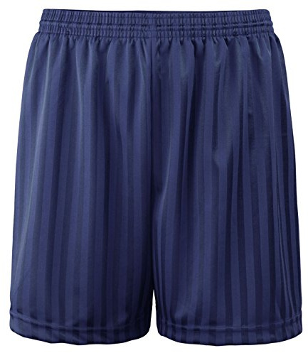 Zeetaq Unisex PE shorts vuxna pojkar flickor barn barn tillbaka till skolan uniform skugga rand sport gym fotbollsspel P.E. shorts