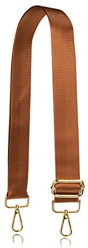 Allzedream Taschengurt Crossbody Bag Damen Breiter Gurt Zum Wechseln Einstellbar Umhängetasche (Braun)