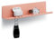byde Helke Wandregal 30 x 6 x 6 cm 5 Haken und Kabelhalter, Hängeregal aus pulverbeschichtetem Stahlblech, Schlüsselbrett Organizer und Briefe für Eingang, Küche, Büro, Beige und Rote Farbe