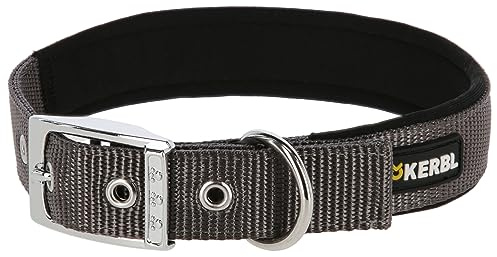 Kerbl Pet Miami Plus - Collare in nylon grigio, 45-53 cm/30 mm