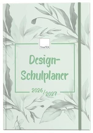 TimeTEX Design-Schulplaner A4-Plus Mint - Schuljahr 2026-2027 - Lehrerkalender - Lehrertimer - 10490