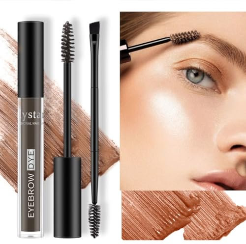 KARLOR Eyebrows gel Eyebrows Mascara Eyebrow color with eyebrow brushes, tinted eyebrow gel creamy texture tinted brow mascara waterproof (03#Light brown)
