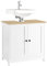 SoBuy Waschbeckenunterschrank Badschrank Badmöbel Unterschrank in Weißnatur BHT ca. 60x59x35cm FRG237-WN
