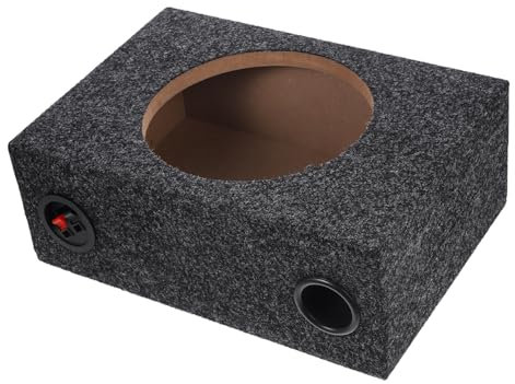 SOLUSTRE Caisson de Basses Scellé 8 Pouces, Boîtier Haut-Parleur pour Voiture Recouvert de Moquette, Installation Audio Automobile DIY, Basse Puissante, Subwoofer Compact pour Passionnés