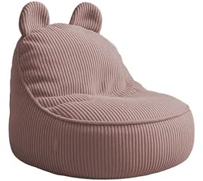 chilly pilley® Bodenkissen für Kinderzimmer Mumin Kissen Kuschelig Beanbag Sitzsack aus Cord (Hellrosa)