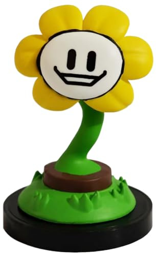 Ciyoulio Jolies figurines de jeu vidéo décoratives Sans/Flowey Asriel Mnini avec accessoires, figurines anime de bureau, statue, cadeau