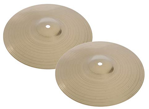 Crash-Becken aus goldener Messing-Legierung, Hi-Hat-Becken für Schlagzeug-Set, 25,4 cm (10 Zoll) Percussion-Instrument, 2 Stück