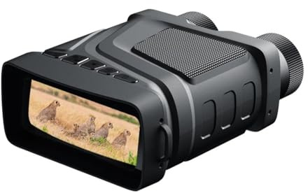 Harewtwy Binocolo per Visione Notturna A Infrarossi con Telescopio Digitale Zoom R12 5 X per Caccia Dispositivo di Visione Notturna Professionale 300M