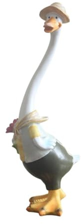 F Fityle Statua di Anatra da Giardino, Scultura in Resina, Decorativa, Moderna, da Collezione, Decorazione per Esterni, Statuetta di Animali per Prato, Cortile, Anatra Maschio