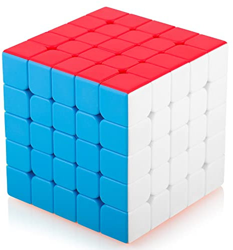 Maomaoyu Zauberwürfel 5x5 5x5x5 Original Speed Stickerless Magic Cube Puzzle Magischer Würfel Aufkleber für Schneller und Präziser mit Lebendigen Farben