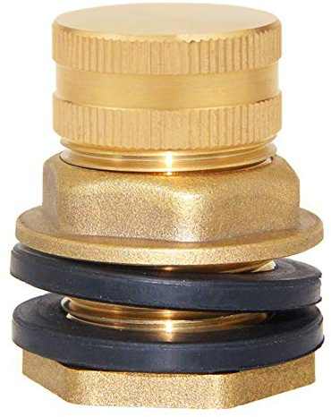 Joywayus Manguera de jardín macho de latón con enchufes, conector macho de tanque de agua de 1/2 pulgada hembra de 3/4 pulgadas GHT macho roscado y 3/4 pulgadas GHT hembra exterior hexagonal extremo