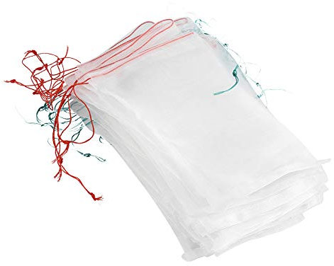 Sacchetti robusti per la Protezione della Frutta, Sacchetti a Rete per Frutta, Protezione dei Semi di Piante da frutto, ortaggi e Fiori per Giardino per pomodori, melanzane,(25 * 15cm)