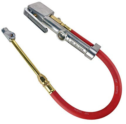 Primefit XC5000 Pro Reifenfüller und Luftentleerer mit Doppelfutter und eingebautem Vergrößerungsmesser