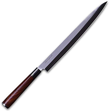 Coltelli professionale da 11 pollici Coltello da cucina Chef Coltelli da cucina in acciaio Sashimi Sushi Salmon Yanagi Coltello da pesca Coltello da cucina