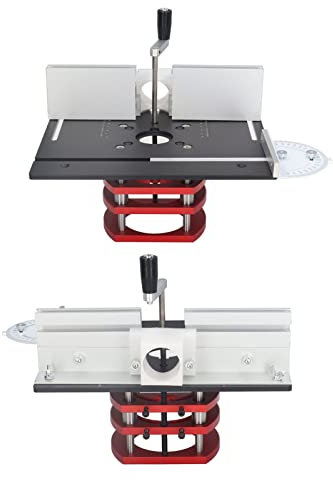 Elevatore Router per Lavorazione del Legno con Piastra Superiore 9,4x7,9 Pollici Piano Tavolo Smussatura Scanalature Nero