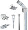 Alberts 634520 Zauneck-Set | Einschlag- Bodenhülsen | feuerverzinkt | Maschendrahtzaun | Zaunhöhe: 80 cm