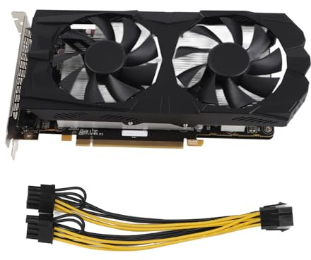 Okuyonic Spelgrafikkort, RX580 8GB 256BIT skrivbord grafikkort med dubbel kylfläkt för att titta på film för spel(RX580 8G D5)