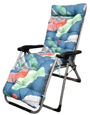 PIPOEI Liegenauflage, Sonnenliege Kissen, Auflage Gartenliege, Tragbare Liegestuhl Auflage für Deckchair und Gartenliegen, 8cm Dicke Polsterung Gartenliege Auflage Liegestuhl Polster 13