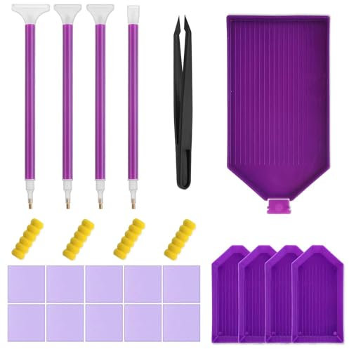 ElevaPulse 25 Stück Diamond Painting Stift Set, Diamond Painting Zubehör Stift, Diamond Painting Stifte, Diamond Painting Zubehör Stifte, Für DIY Diamantmalerei Stickerei Nagelwerkzeug Painting Craft