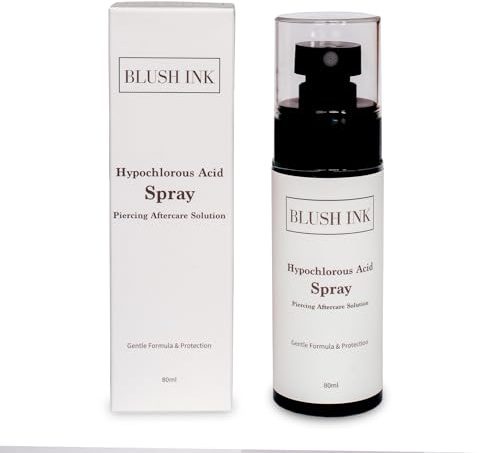 Blush Ink - Piercing Aftercare Spray | Keloid Bump Removal for Piercings | Fast-Healing Bump Piercing Treatment for Ear, Nose & Body | Gentle Hypochlorous Acid Formula for Soothing Care & Protection