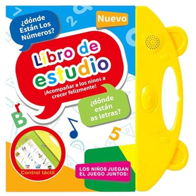 CoudarTitie Libro Sonoro in Spagnolo, Macchina per La Lettura per Bambini, Ragazzi E Ragazze, Regalo di Compleanno