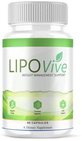 Lipovive - Weight Management Capsules - Natural Ingredients – Natural Energy & Weight Management Support - 60 Capsules - New & Sealed