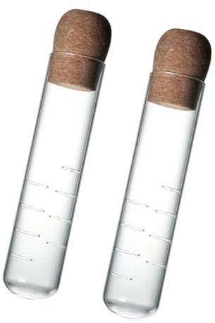 HOMOCONO Infusor de Té Portátil Diseño de Tubo y Filtro, Material Sintético Tapón de Corcho, 2 Piezas para Uso en Casa o Restaurante