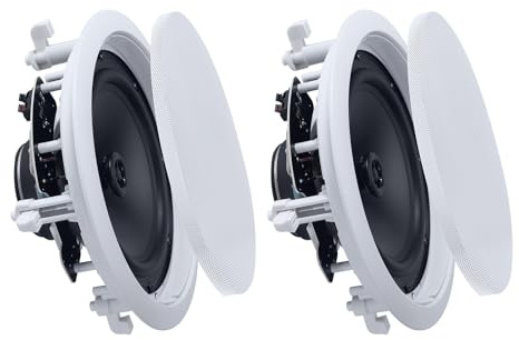 VEVOR Set di Altoparlanti da Incasso a Soffitto, Diffusori da Incasso da Parete 2 pezzi per Home Theater Hi-Fi Potenza di Picco Singola 150 W, Montaggio da Parete a 2 Vie, Ambienti Interni