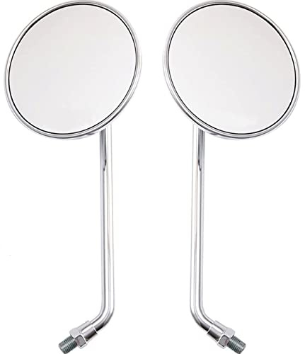 Rear View Mirror 10mm 8mm Motorcycle Scooter Round Moped Mirrors for Honda Honda CB 350 450 500 550 600 650 900 750 Suzuki Kawasaki/Universal M10 Chrome Motorcycle Rearview Side Mirrors for Handlebars