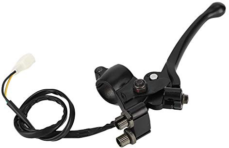 Hlyjoon 1 Pc Moto Barra de freno con cable Palancas de embrague 22mm 7/8in Motocicleta Doble freno Manillar Aleación de aluminio Ajuste para 49cc 50cc 70cc 90cc 110cc 4 Wheeler Quad Motorcycle ATV