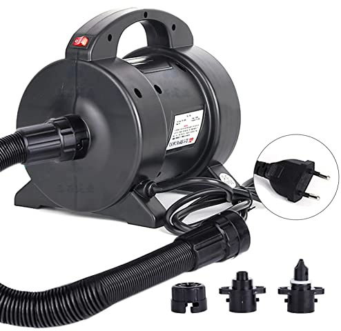 Bomba eléctrica portátil, 1600 W, bomba eléctrica de inflado rápido, bomba de aire eléctrica, inflador con 2 boquillas para colchón de aire