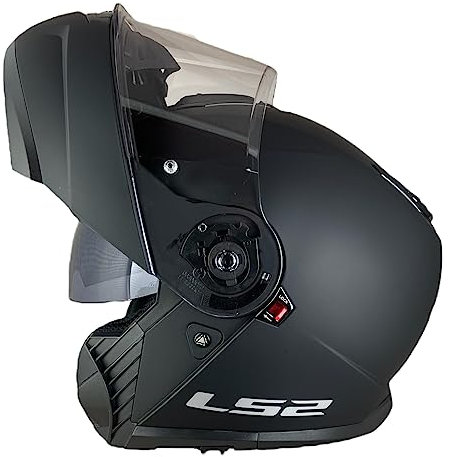 LS2 Helmts Klapphelm Strobe 2, Größe XL (61/62), Schwarz, matt, Zulassung 22.06