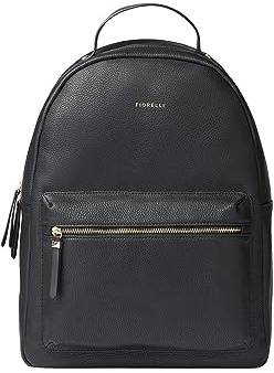 Fiorelli Women's Anouk Large Backpack, Stylish Backpack with Adjustable Straps, Pockets & Padded Laptop Compartment, Black Faux Leather