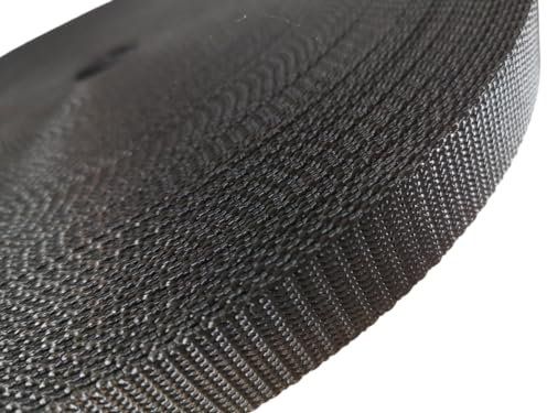 ROLATEC - Cinghia per tapparelle, larghezza 23 mm, lunghezza 50 m, colore: Nero