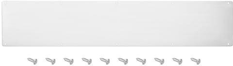 QUARKZMAN Plaques de Protection de Porte, 6 x 30 Pouces Plaque de Porte en Aluminium pour Porte D'Entrée Extérieure Ou Porte Arrière, Évite les Coups de Pied Sur la Porte, Argent