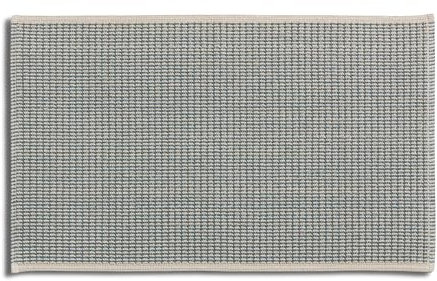 Möve Bohemian Dreams Badteppich 60 x 100 cm aus 100% Baumwolle mit Antirutschbeschichtung, Nature/Steel Blue