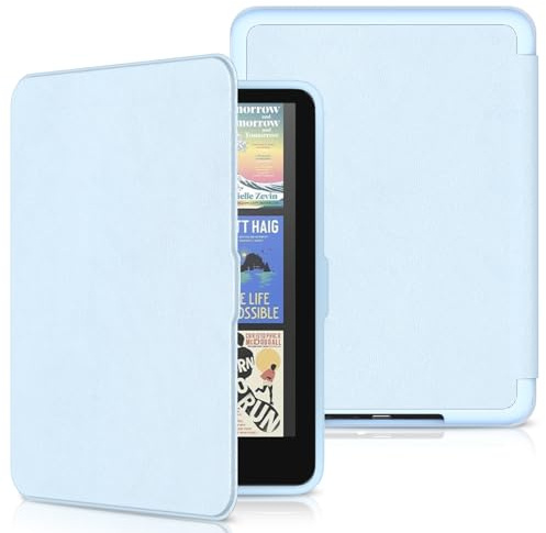 All-new Kindle Paperwhite 2024 Case 7'' 12th Gen/Kindle Paperwhite Signature Edition/1st Gen Colorsoft Signature Edition, Lightweight PU Leather Cover with Auto Sleep/Wake, Not for Kobo - Blue