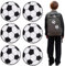 6 Stück Fußball Patches,Fußball Patch gestickt, 6,9 cm, Fußball Fussball Patch Aufnäher Applikation zum Aufbügeln Bügelbild Ball Sport,pplikation Aufnäher zum aufbügeln,Fußballmotiv Bügel Patches