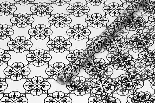 d-c-fix window film privacy Recinto – 45cm x 1,5m – static vinyl films for glass windows with a modern geometric pattern – self-adhesive, opaque, frosted, decorative for bathroom, home & kitchen