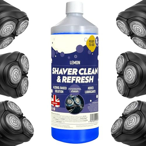 1 Litre Shaver Cleaning Refill Fluid Handy Size Bathroom Bottle Clean & Renew Cartridge Hygienically Cleans, Removes Residual Hair & Skin Particles (1)