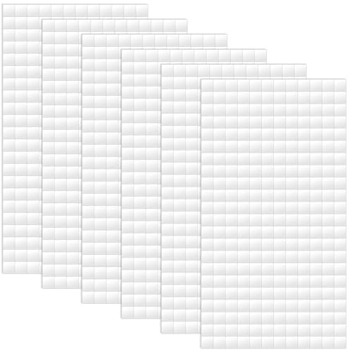 Gosknor 6 Pezzi Quadrati Adesivi in Schiuma, 0,6 x 0,6 cm Quadrati in Schiuma Adesiva Bifacciale Punti Adesivi Pretagliati Forniture per Bricolage Scrapbooking Forniture per Ufficio