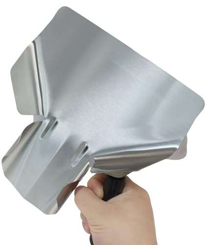 OSVJE Stainless Steel French Fry Popcorn Scoop, Multipurpose Utility Scooper for Quick Filling Bags & Boxes, Perfect for Fries, Snacks, Desserts, Stable and Easy to Clean（Right Handle）