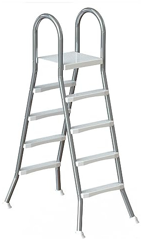 Scala per piscina fuori terra, altezza 132 cm, antiscivolo, accessorio di ricambio a 4 gradini per piscine, carico massimo 226,8 kg