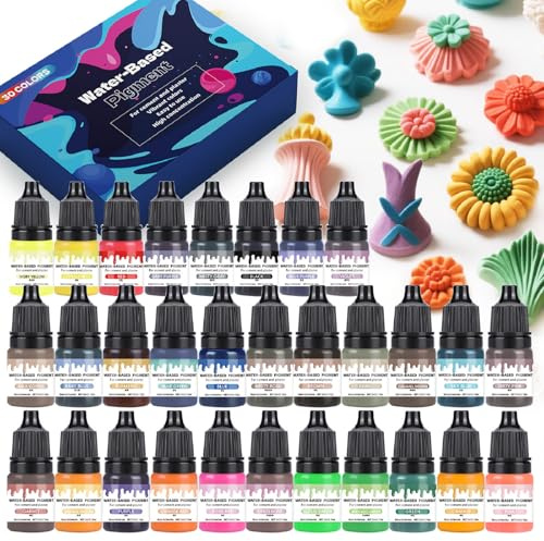 Farbpigmente Für Gießpulver 30 Flaschen 30 Farben 5ml Gießpulver Farbe Pigment Auf Wasserbasis Für Modellbau DIY & Kreativprojekte Handwerk