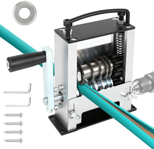 Máquina Pelacables, Máquina para Operación con Manivela o Taladro, Rango Diámetro del Alambre de 1 a 21 mm, 6 Orificios de Alimentación, Herramienta Pelacables para Reciclaje de Cables de Cobre