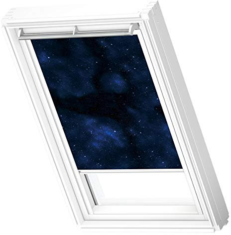 VELUX Original Dachfenster Verdunkelungsrollo für S06 / 606 / 4, Universum, mit Weißer Führungsschiene