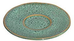 Leonardo Matera Unterteller 1 Stück, spülmaschinengeeigneter Steingut-Unterteller für Espressotassen, 1 Keramik-Untertasse, grün, Ø 11 cm, 018604