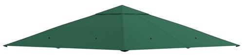 Outsunny Techo de Repuesto para Cenador, 3x3 m, Cubierta de Repuesto con 8 Orificios de Drenaje, Ventilación y Protección UV, Solo Toldo de Recambio para Pabellón Gazebo, Verde