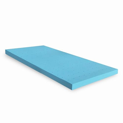 Topper Viscoelástico para Colchón - Sobrecolchón de Espuma de Memoria - Fabricado en España - Medidas: 135x190x5cm - Homedi