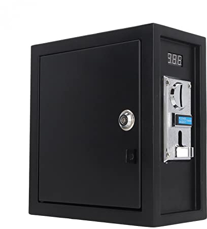 Asixxsix Münz-Timer-Steuerungs-Netzteilkasten, Programmierbarer Münz-Timer-Box-Münzprüfer für Automaten, Waschmaschinen, Massagesessel, Verkaufsautomaten, Elektronische Geräte
